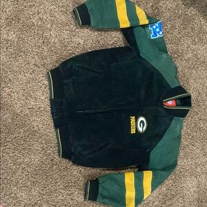 Green Bay Packers Jacket with Yellow Stripes